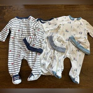 Little Me Baby Onesie Set (3 Outfits with Hats Included)